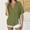 Green, variant on Rezuofi 1 Pcs Womens Short Sleeve Button Down Shirts Cotton Linen V Neck Side Slit Blouse Summer Casual Loose Fit Beach Tops