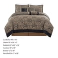 thumbnail image 2 of Comforter Set King Size  7-Piece Soft Bedding Quilt  Coverlet Bedspread with Traditional Floral Medallion Pattern for Bedroom, 2 of 4