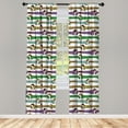 thumbnail image 3 of Ambesonne Dog Lover Curtains, Dachshunds in Clothes, Pair of 28"x84", Multicolor, 3 of 5
