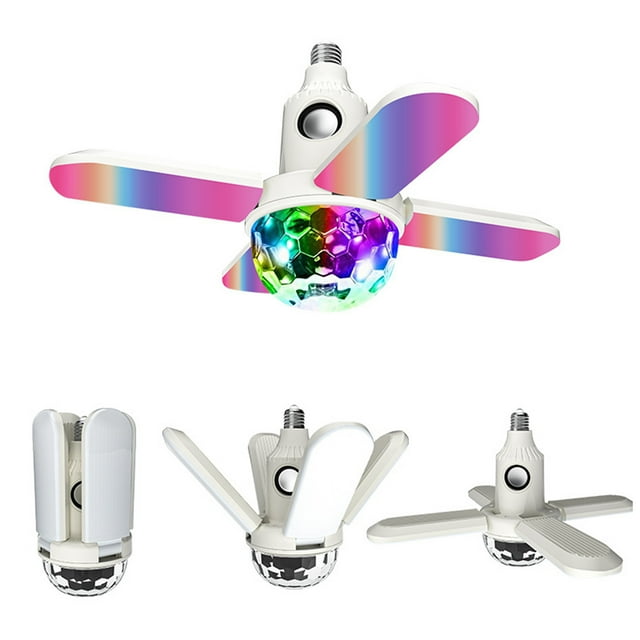 COM1950s Lumières à Distance Led, Plafond Led 50W avec Haut-Parleur Bluetooth, Lampe de Plafond Musicale 15 Pouces, Changement de Couleur Rgbw, Téléphone Intelligent Bluetooth & Télécommande, Base E27 Montée