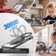 thumbnail image 4 of Case for iPad Mini 7 A17 Pro / Mini 6, iPad Mini 6th/7th Gen 2021 2024 8.3 Inch Shockproof Rugged Protective Cover with 360 Rotating Stand Pencil Holder Hand/Shoulder Strap Transparent Back, 4 of 6