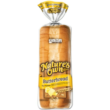 Nature's Own Butterbread Sliced White Bread Loaf, 20 oz, Shelf-Stable