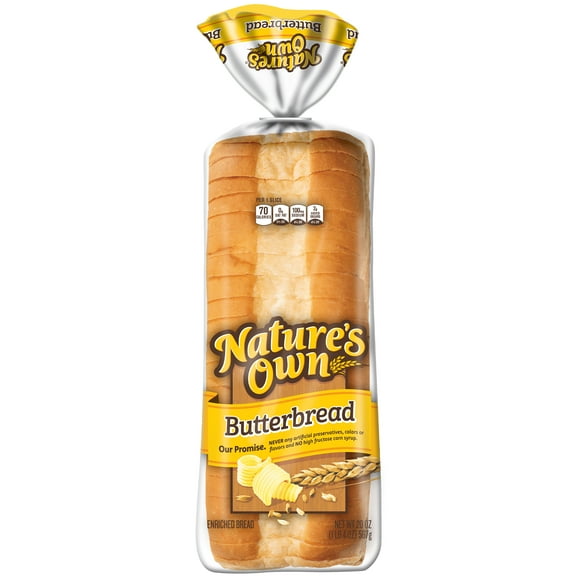 Nature's Own Butterbread Sliced White Bread Loaf, 20 oz, Shelf-Stable