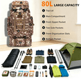 thumbnail image 4 of WFYL 80L Hiking Backpack for Men Women, Large-capacity design , Waterproof Lightweight Camping Backpack, Backpacking Backpack for Travel, Climbing, Cycling, Running, Outdoor Sports, Desert camo, 4 of 10
