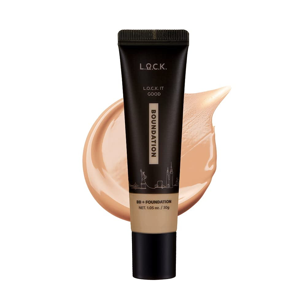 L.O.C.K. It Good Boudation 08 Medium Coffee - BB cream + Foundation , with hyaluronic acid