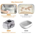 thumbnail image 4 of EDTara Stainless Steel Litter Box with Lid, Enclosed Cat Litter Box with Mat & Scoop, Extra Large High Sided, Easy Clean, Detachable, 4 of 7