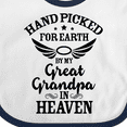 thumbnail image 4 of Inktastic Handpicked for Earth by My Great Grandpa in Heaven Boys or Girls Baby Bib, 4 of 4