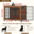 thumbnail image 6 of SAYGOGO Dog Crate Furniture, Double-Doors Kennel Indoor with Sliding Latches and Brake Wheels, End Table Dog Crate for Small Dogs,Wooden, 6 of 7