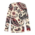 thumbnail image 5 of Manteaux pour Femmes, Cardigan à Manches Longues Imprimé, Boutons Ouverts, Haut Mat, 5 of 5