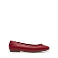 thumbnail image 2 of Womens square toe ballet flats with bow comfortable casual dress shoes for work or office, 2 of 6