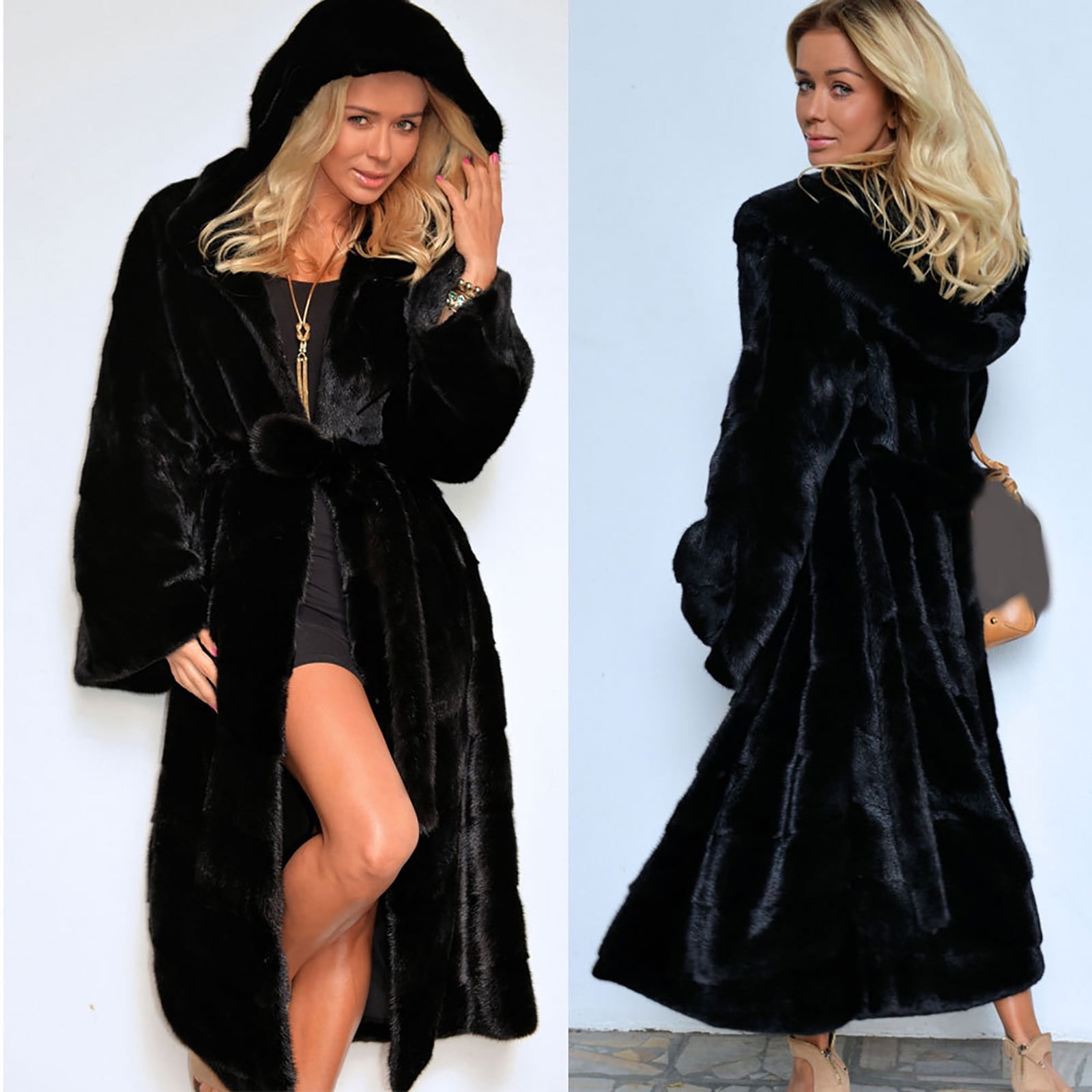symoid Womens Faux Fur Coats & Jackets- Winter Warm Coats Faux Coat ...