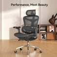 thumbnail image 4 of Sihoo Ergonomic Office Chair Doro C300 with Headrest, Lumbar Support, 3D Armrests, Adjustable Backrest - Black, 4 of 11