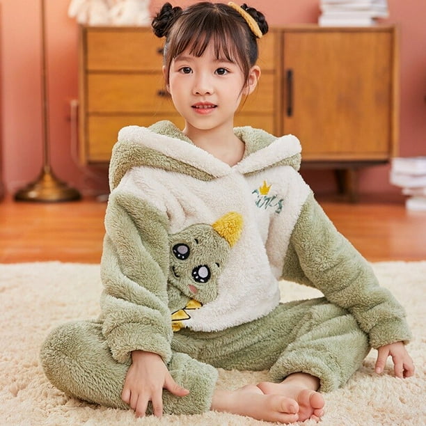 Disney Mickey Mouse Minnie niñas pijamas invierno Coral polar engrosamiento ropa de franela para niños ropa de casa para niños Setheight 100-110cm zhangyuxiang CONDUJO