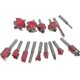 thumbnail image 3 of Juego de brocas de carburo de tungsteno LIUXGMXG 1/4' 15 piezas estuche de madera Rojo, 3 of 5