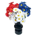 thumbnail image 2 of Outdoor Artificial Flowers Faux Outdoor Flowers Blue Artificial Flowers 12 in Patriotic Decor Porch Decorations Outdoor Vase Arrangement, 2 of 7