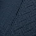 thumbnail image 3 of NT Bay Full/Queen Quilt Set Navy Bedspread, 3 Piece Microfiber Lightweight Bed Quilted Coverlet- Basket Weave Pattern, 3 of 5