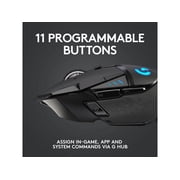 Logitech G502 LIGHTSPEED Wireless Gaming Mouse, HERO 25K Sensor, 25,600 DPI, RGB, Adjustable Weights, 11 Programmable Buttons, Long Battery Life, On-Board Memory, PC / Mac