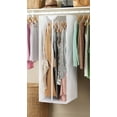 Whitmor Zippered Crystal Jumbo Hanging Garment Bag Closet Organizer