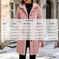 thumbnail image 3 of Yijfswar Cardigan for Women Hooded Long Fleece Jacket Button Down Outerwear, 3 of 5