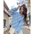 thumbnail image 4 of Chandails à Manches Longues pour Femmes Pull Col Rond Casual Ample Tops Vêtements d'Automne, 4 of 4