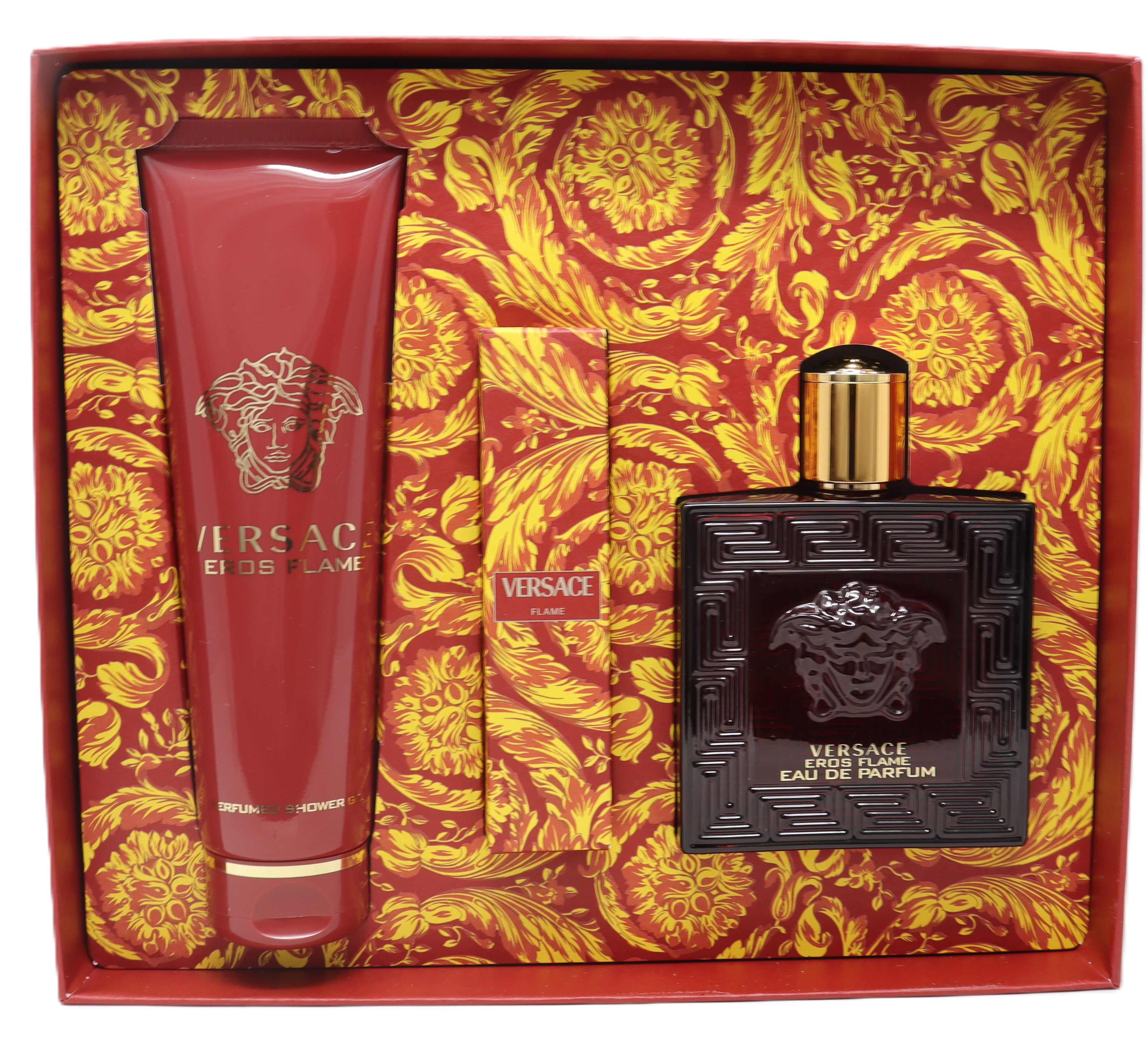 Versace Eros Flame 3pcs Gift Set For Men 100ml Eau De Parfum Spray