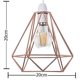 thumbnail image 2 of Pantalla de oro rosa, jaula de jaula de Metal, lámpara de techo, pantalla de hierro forjado, accesorio de techo, luz y estilo industrial brillar  Electrónica, 2 of 2