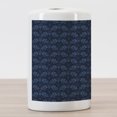 thumbnail image 3 of Indigo Ceramic Toothbrush Holder, Ocean Inspired Garden Botanic Floral Details Leaves Buds Image Print, Decorative Versatile Countertop for Bathroom, 4.5" X 2.7", Dark Blue Violet Blue, by Ambesonne, 3 of 4