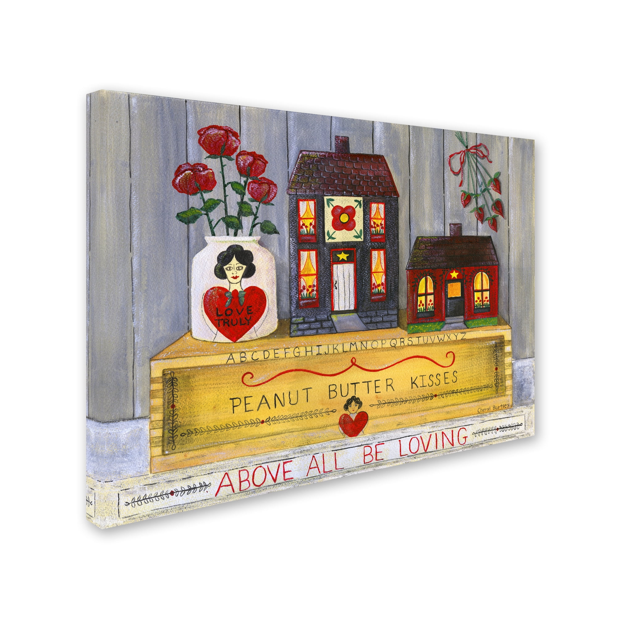 Trademark Fine Art 'Above All Be Loving' Canvas Art by Cheryl Bartley