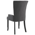thumbnail image 3 of vidaXL Dining Chair with Armrests Dark Grey Fabric, 3 of 5