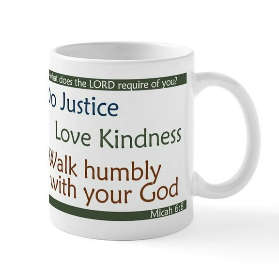 CafePress - Micah 6:8 Large Mugs - 11 oz Ceramic Mug - Novelty Coffee Tea Cup