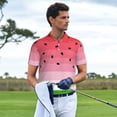 thumbnail image 3 of Sikiie Watermelon Print Men's Short-sleeved POLO Shirts, Button-down Shirts and T-shirts are Suitable for Vacation, Leisure and Business-Medium, 3 of 6