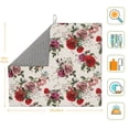 thumbnail image 2 of Dish Drying Mat, Beautiful Red Rose Flowers Highly Absorbent Drying Matt Kitchen Counter, Dish Mat Drying Pad Dishes Drainer Mats for Kitchen Counter or Sink, 16 x 18 inch, 2 of 6