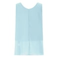 thumbnail image 5 of Uaswgudfs Stylish Round Neck Sleeveless Layered Tank Top for Women with Subtle Dotted Texture, Flared Hemline for Versatile Occasions, Soft and Chic Sky Blue M, 5 of 5