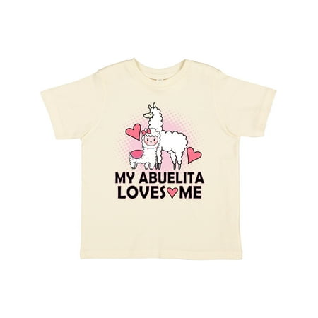 

Inktastic My Abuelita Loves Me Baby Llama Gift Toddler Toddler Girl T-Shirt