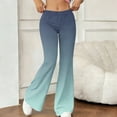 thumbnail image 4 of Cutuoiiu Womens Casual Gradient Color High Waist Flared Pants Loose Yoga Flare Trousers Gifts, 4 of 7