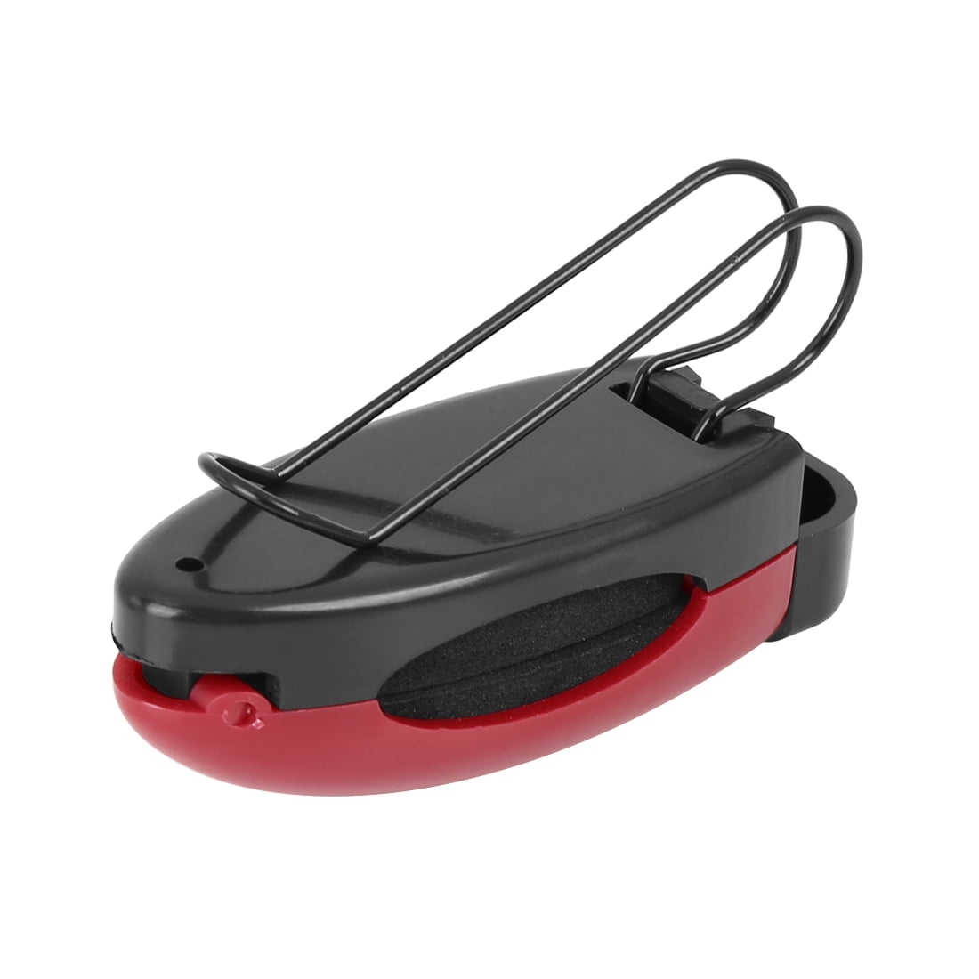 Unique Bargains 2 Pcs Plastic Car Sun Visor Glasses Sunglasses Card Holder Clip Red