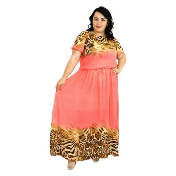Maxi Dress With Elasticated Sleeve And Waist