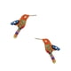 thumbnail image 4 of Juego de aretes y cadena con dije colibri ZVEZDA plata mexicana ley .925 Naranja, 4 of 5