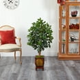 thumbnail image 3 of Nearly Natural 46in. Ficus Artificial Tree in Decorative Planter, 3 of 4