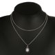thumbnail image 5 of Collar con colgante doble capa de aleación con gota de agua para mujer, joya de regalo, 5 of 7
