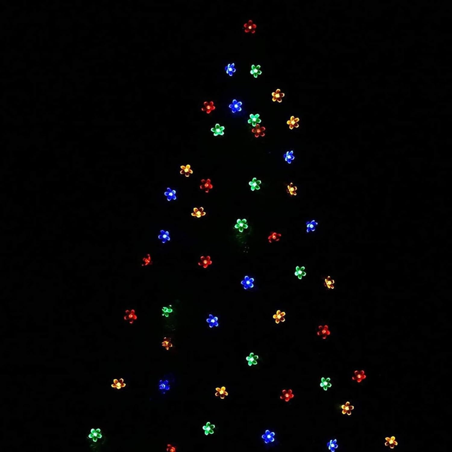 Solar Cherry Blossom Light String, 16FT 20 LED Waterproof Flower Fairy Lights with 8 Modes, Solar Powered Outdoor Garden Lights for Wedding, Christmas, Patio, Home Decor