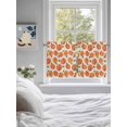 thumbnail image 3 of Thanksgiving Fall 2 Panel Kitchen Curtains for Small Windows, Farmhouse Autumn Orange Pumpkin Bathroom Tier Curtain, Short Window Treatment for Bedroom/Living Room 55"x24", 3 of 6