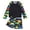 Black, variant on uikmnh Cute Swimsuits Boys Long Sleeve Rash Guard and Swim Trunks Set Cartoon Print Two Piece Swimsuit Size:7-8 Years