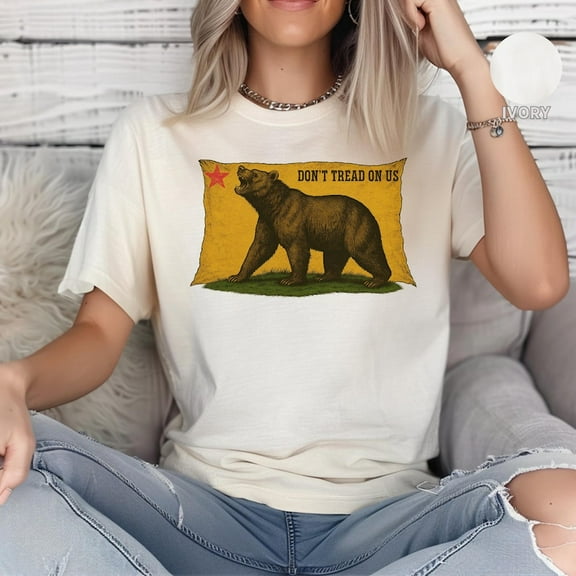 Bear Don't Tread On Us Shirt, Gadsden Flag California, ICE Protest Unisex Shirt, Patriotic Activist Top, Political Statement