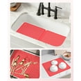 thumbnail image 3 of Bligli 15.7x11.8inch Kitchen Sink Mat, PVC Eco-Friendly Bottom Protector with Fast Drain & Anti-Slip, Red, 3 of 6