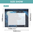 thumbnail image 3 of Wobogo Cool Black Wolf A4 Size Clear Polyester File Pocket Set of 2 Zipper Home Work Office Organizer, 3 of 7