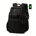 thumbnail image 3 of Simple Casual Large Capacity Backpack With USB Charging Port, Travel Backpacks, 17 Inch Computer Bag, 3 of 5