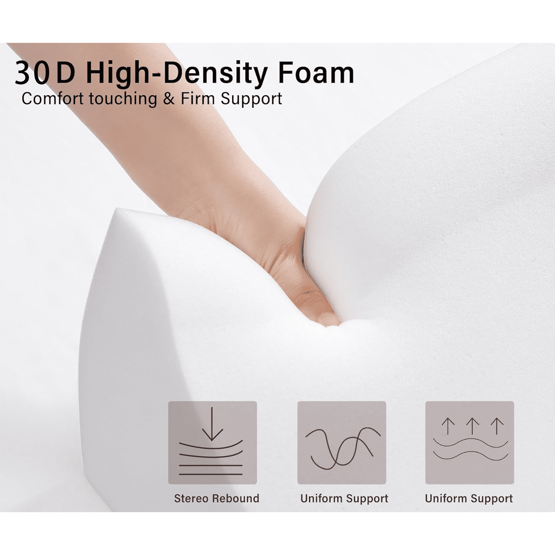 COOKEY Queen Size Bed Wedge Pillow for Headboard, 60"x10"x6" Mattress Gap Filler, Memory Foam Support for Sleep Apnea, Back Pain Relief & Sleeping Comfort, Gray