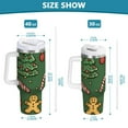 thumbnail image 6 of Yayeee 40oz Stainless Steel Tumbler with Straw and Handle Double-Wall Insulated Travel Water Bottle, Yellow Christmas Gingerbread, 6 of 8