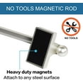 thumbnail image 2 of TRAHOO-Magnetic Curtain Rods Adjustable Lenght from 16-28 Inch with Petite Ball Ends for Small Windows, 1/2" Diameter, Nickel, 2 Packs, 2 of 4